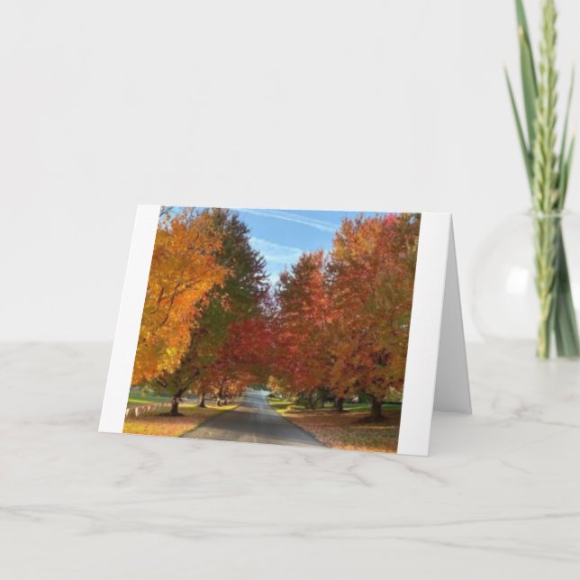 A BEAUTIFUL AUTUMN DAY "HAPPY BIRTHDAY" CARD (Front)