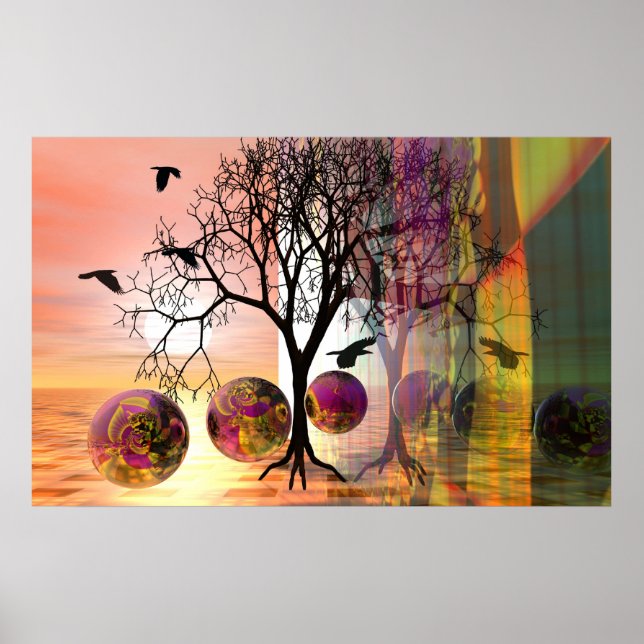 A beautiful autumn morning poster (Front)