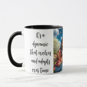a beautiful blend of two hearts coming together mug