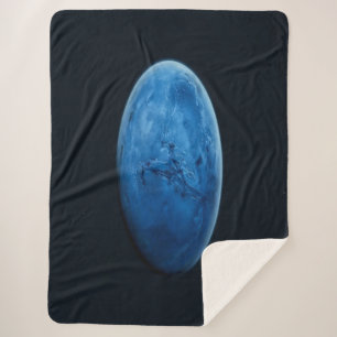A Beautiful Blue Planet Sherpa Blanket