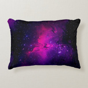 A beautiful, bright space nebula. background,abstr decorative cushion