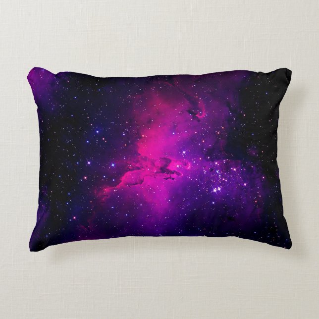A beautiful, bright space nebula. background,abstr decorative cushion (Front)