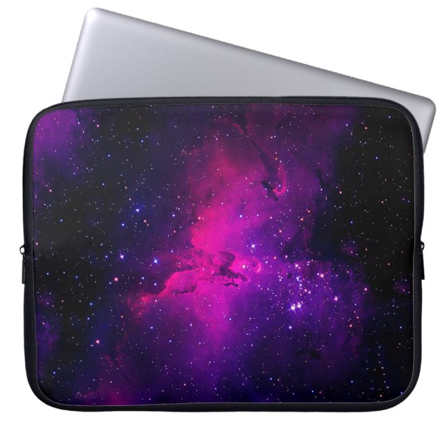 A beautiful, bright space nebula. background,abstr laptop sleeve (Front)