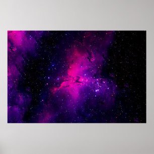 A beautiful, bright space nebula. background,abstr poster
