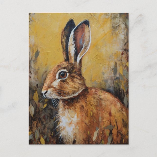 A Beautiful Brown Rabbit Postcard (Front)