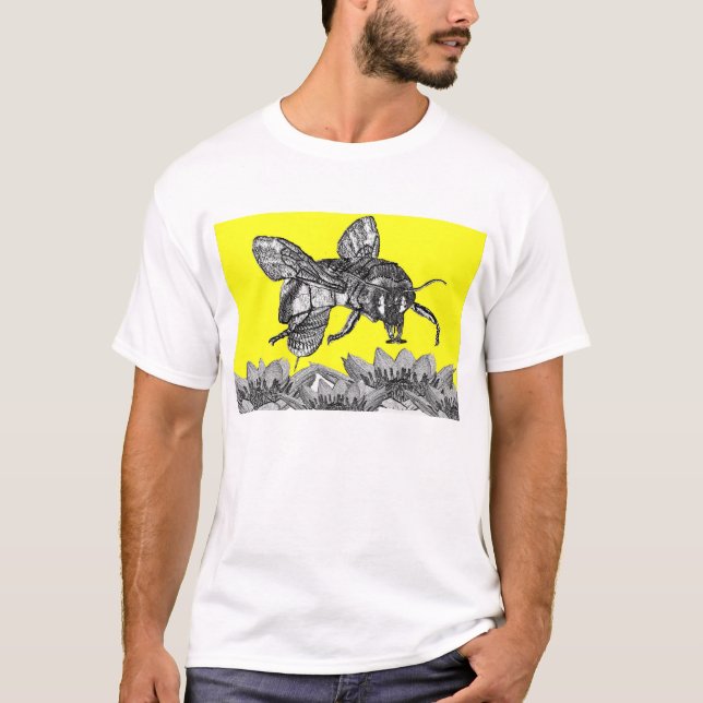 A beautiful busy bee in the garden T-Shirt (Front)