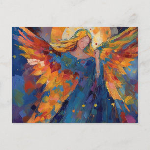 A Beautiful Colourful Angel Postcard