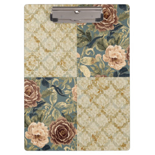 A Beautiful Combination of Floral and Motif Patter Clipboard