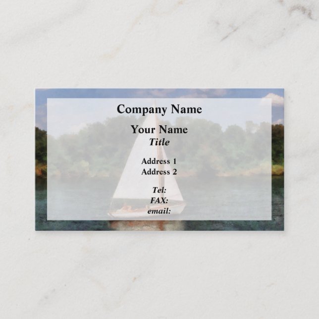 A Beautiful Day For a Sail Business Card (Front)