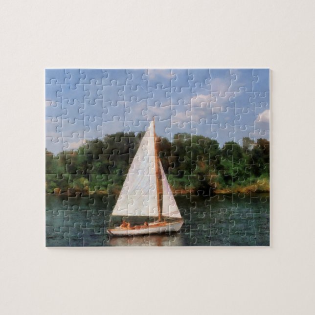 A Beautiful Day For a Sail Jigsaw Puzzle (Horizontal)