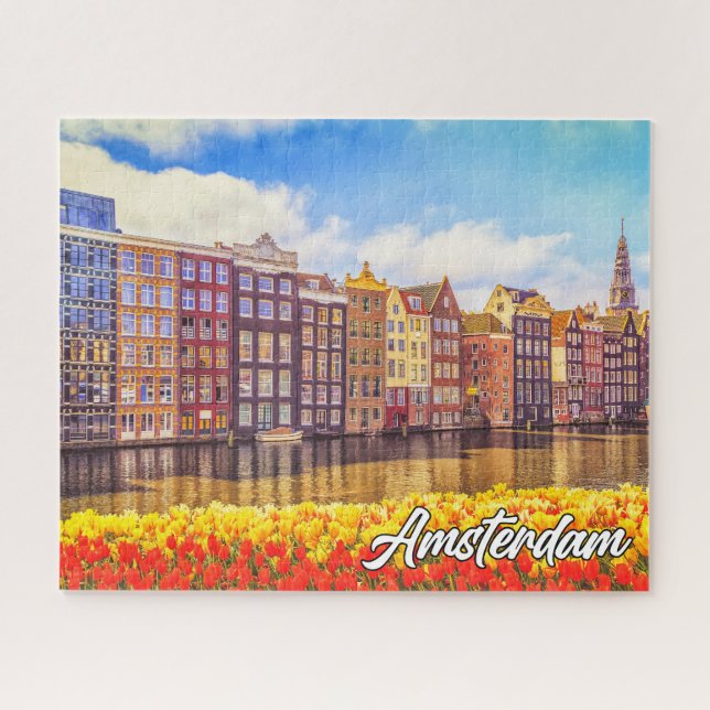 A Beautiful Day In Amsterdam, Netherlands Jigsaw Puzzle (Horizontal)