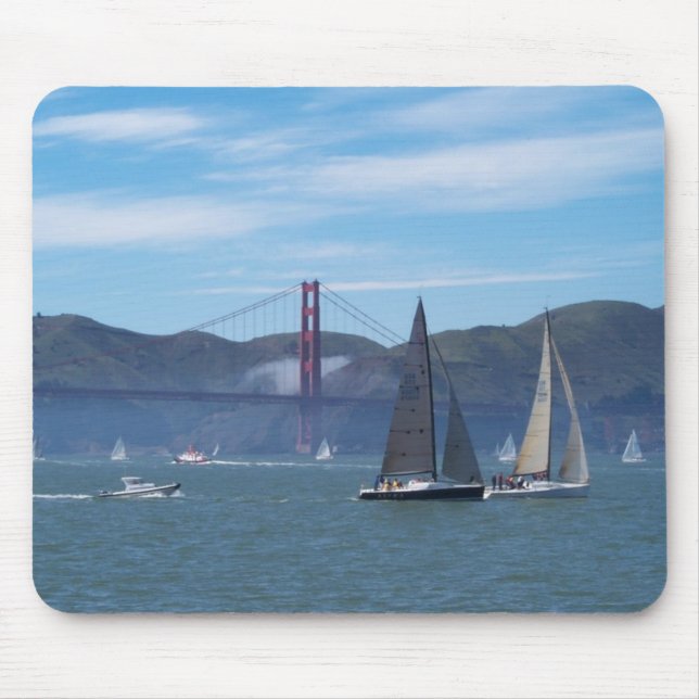 A Beautiful Day on San Francisco Bay Mouse Pad (Front)