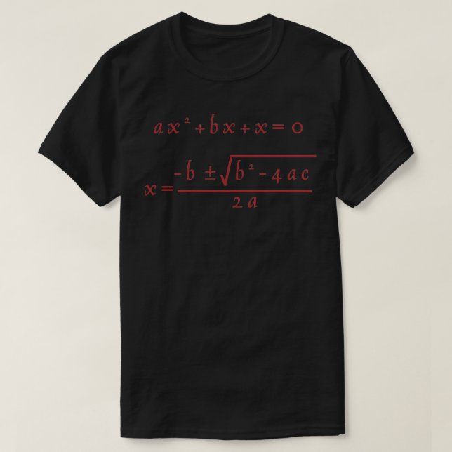 A beautiful design of a quadratic equation and for T-Shirt (Design Front)