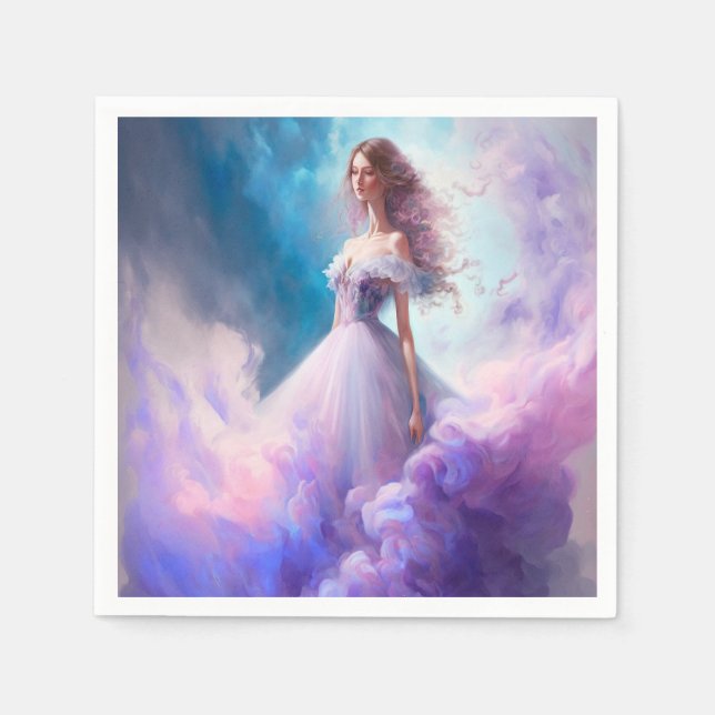 A beautiful fairy lady.  napkin (Front)