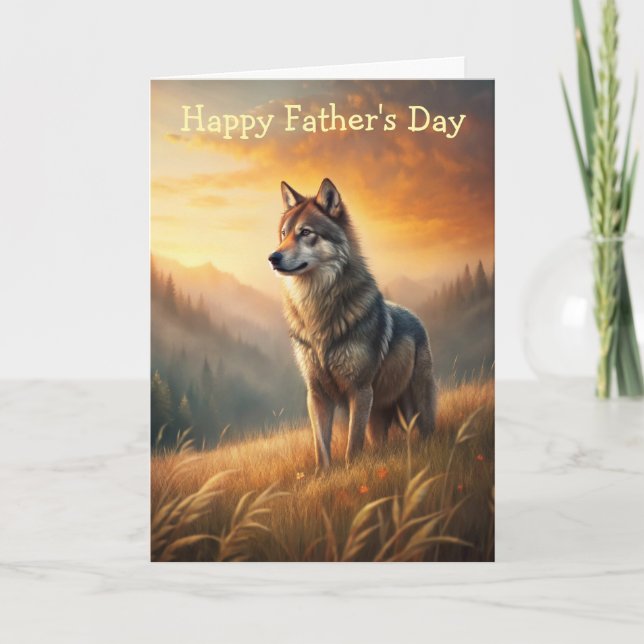 A Beautiful Forest Wolf Card (Front)