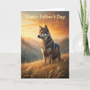 A Beautiful Forest Wolf Card