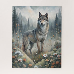A Beautiful Forest Wolf Jigsaw Puzzle