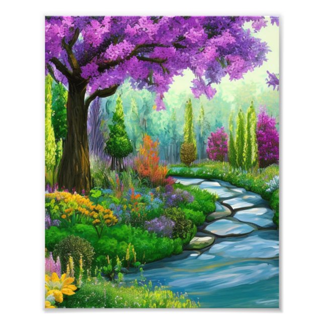 A Beautiful Garden Photo Enlargement Print (Front)