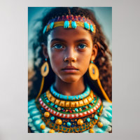 A beautiful girl from the Inca tribes