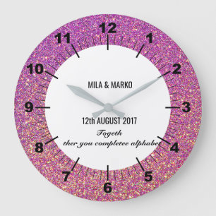 A beautiful glittery watch for your anniversary large clock