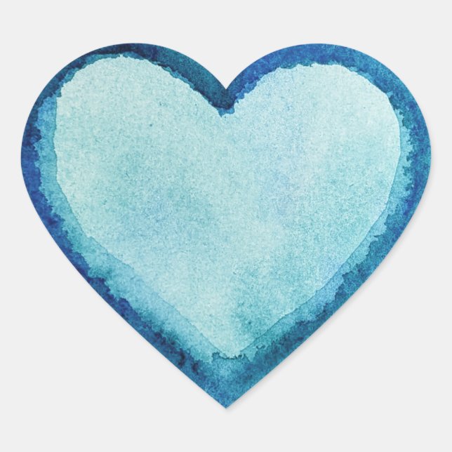 A Beautiful Heart in Blue Sticker (Front)