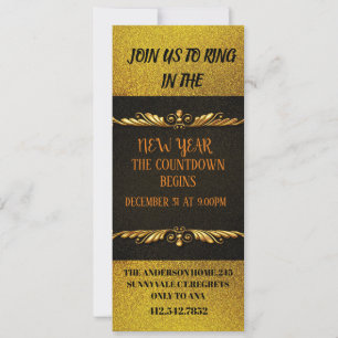 A beautiful invitation for New Year's Eve
