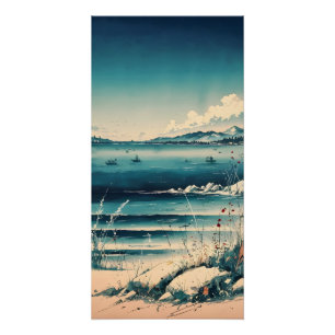 A beautiful Japanese Style Watercolor Poster