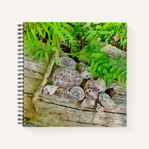 A beautiful journal with nature and affirming mess