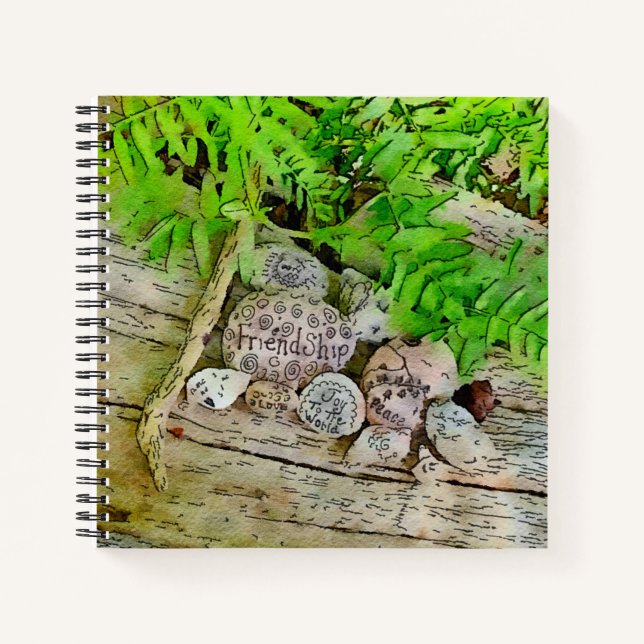 A beautiful journal with nature and affirming mess (Front)