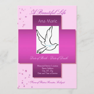 A Beautiful Life Funeral Invitation/Program Invitation