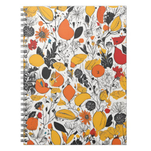 A Beautiful Notebook With Abstract Botanical Art