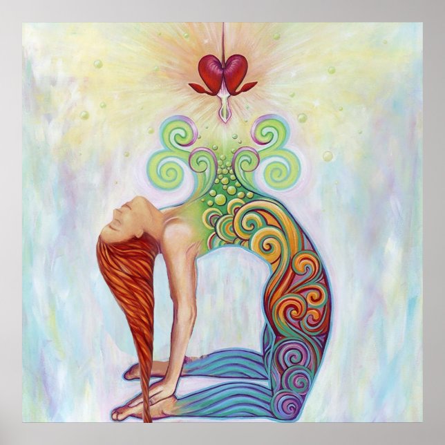 A beautiful picture of a woman meditating  poster (Front)