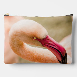 A Beautiful Pink Flamingo Accessory Pouch