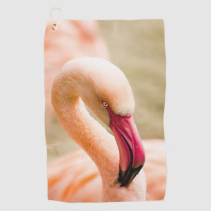 A Beautiful Pink Flamingo  Golf Towel
