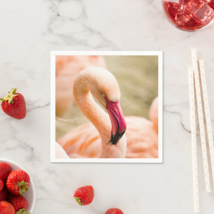 A Beautiful Pink Flamingo Napkin
