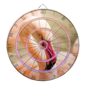A Beautiful Pink Flamingo Regulation Dartboard