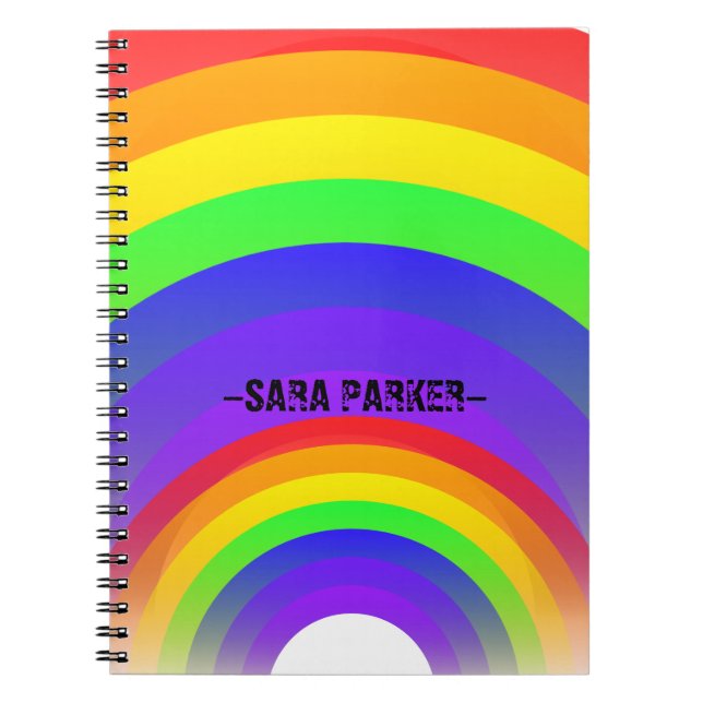 A beautiful rainbow colour planner notebook (Front)
