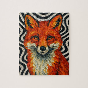 A beautiful red fox jigsaw puzzle