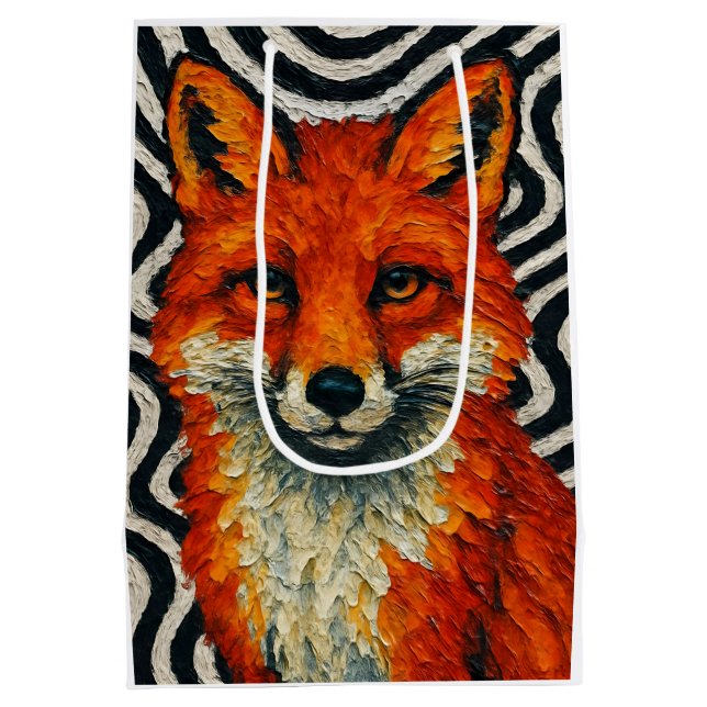 A beautiful red fox medium gift bag (Back)