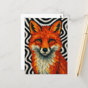 A beautiful red fox postcard