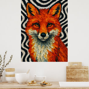 A beautiful red fox poster