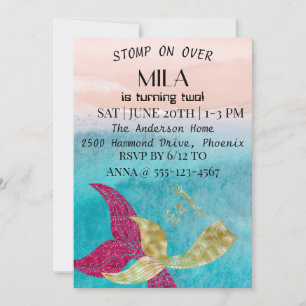A beautiful sea world full of mermaids for you inv invitation