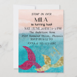 A beautiful sea world full of mermaids for you invitation