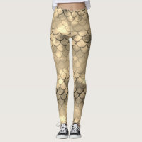 A beautiful spectrum of mermaid colours leggings
