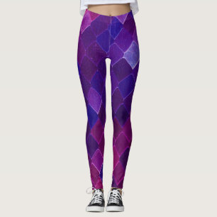 A beautiful spectrum of mermaid colours leggings