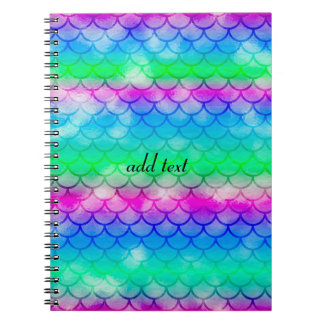 A beautiful spectrum of mermaid colours  notebook