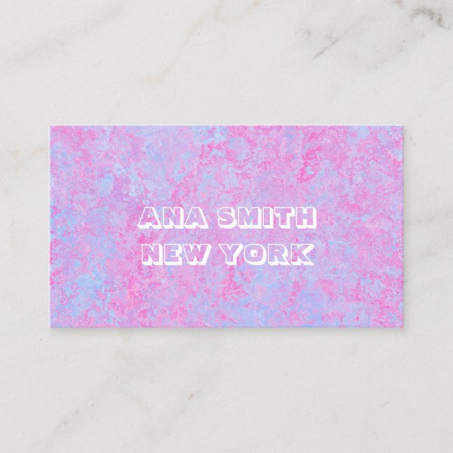 A beautiful spectrum of pink business card (Front)