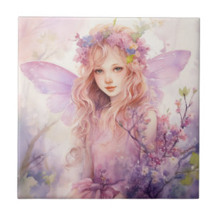A Beautiful Spring Fairy Ceramic Tile