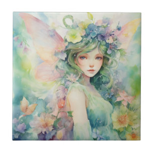 A Beautiful Spring Fairy Ceramic Tile