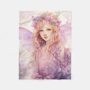 A Beautiful Spring Fairy Fleece Blanket